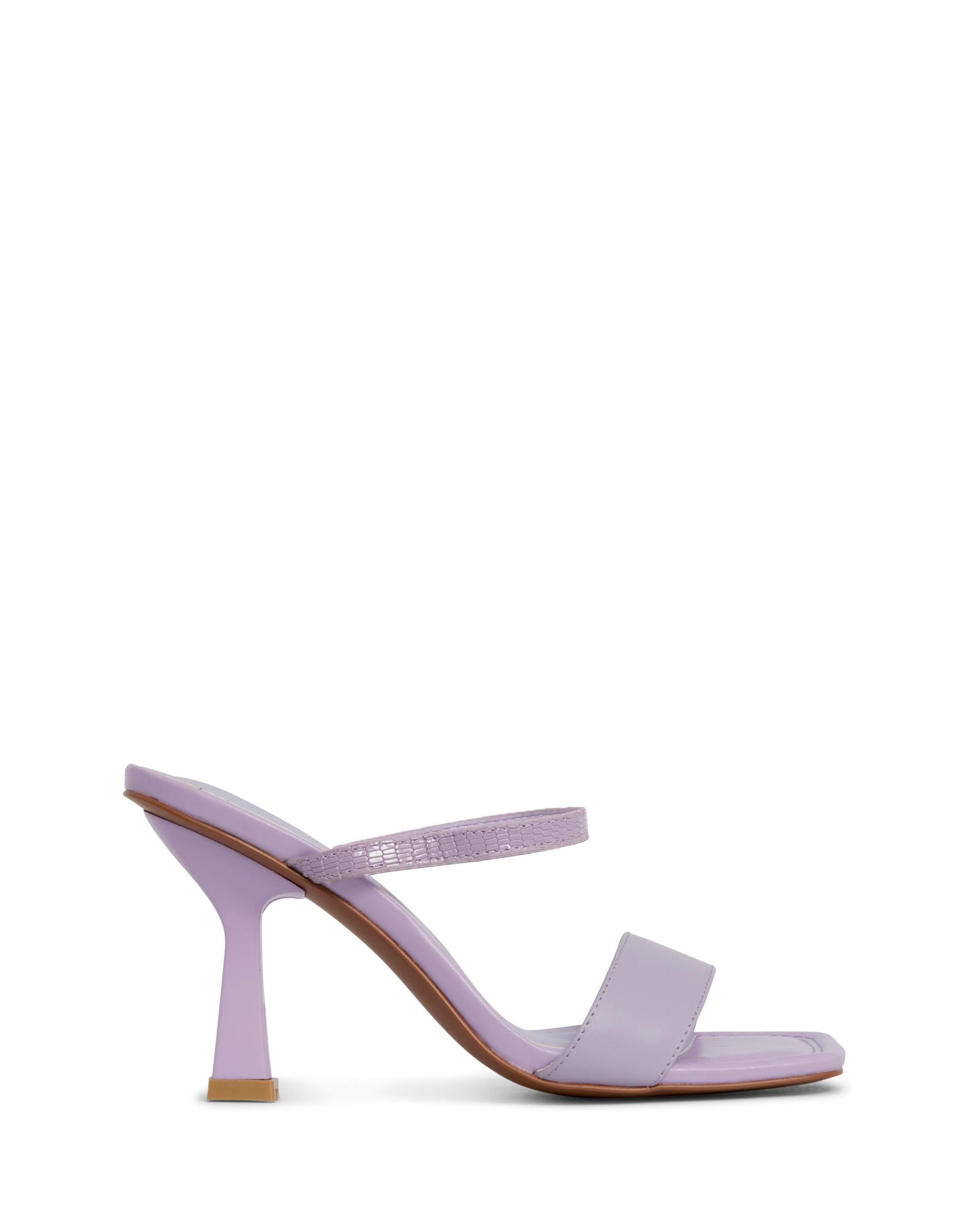 Brazil Lilac 9cm Thin Heel with Elasticed Strap and a Square Toe