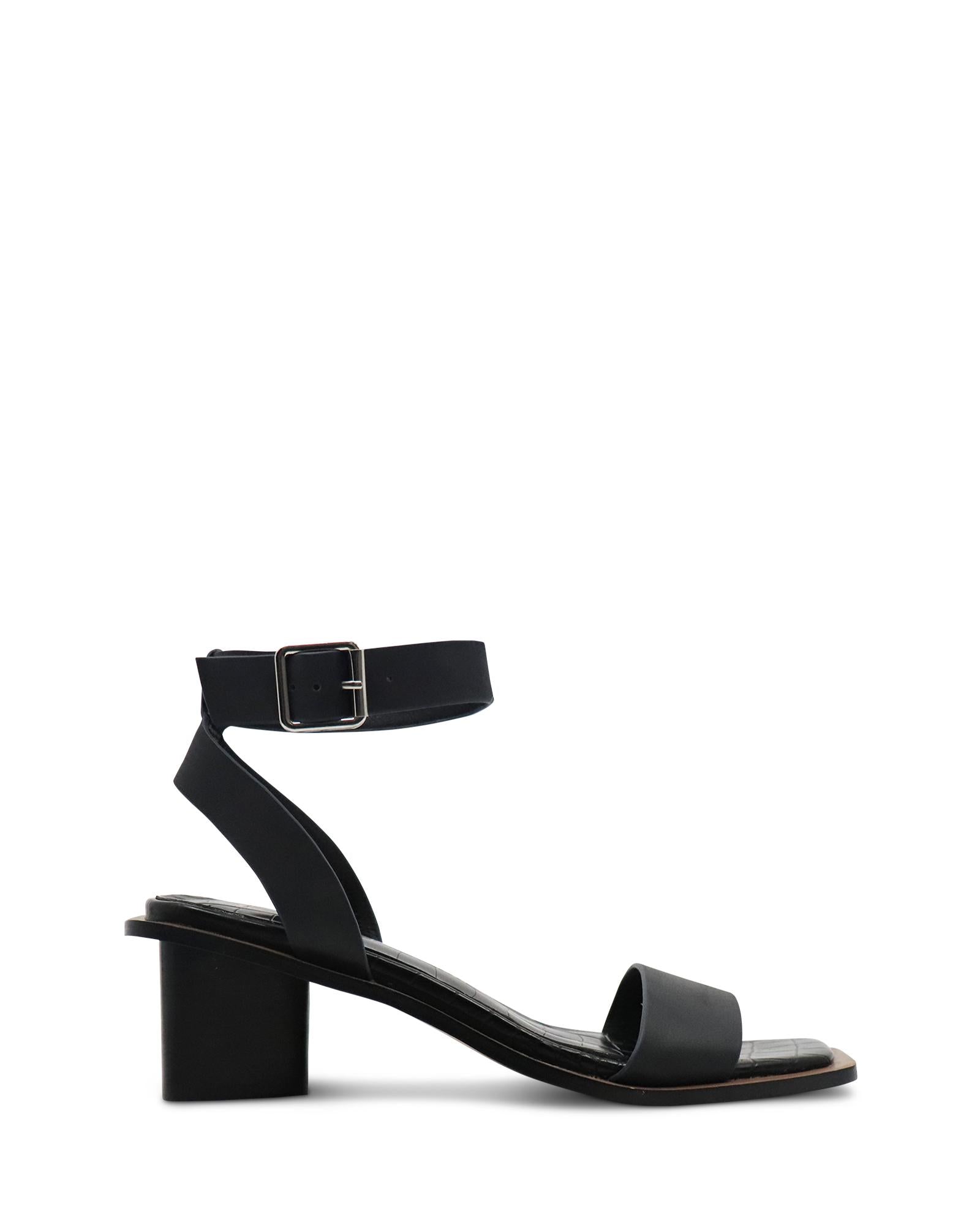 Cuba Black 5.5cm Low Block Heel 