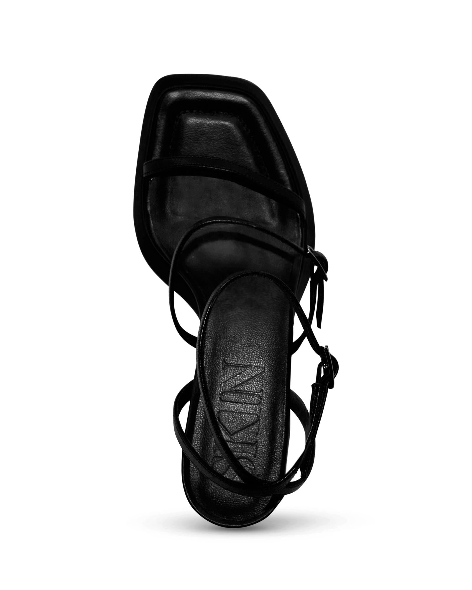 Salerno Black 9cm Platform Heel
