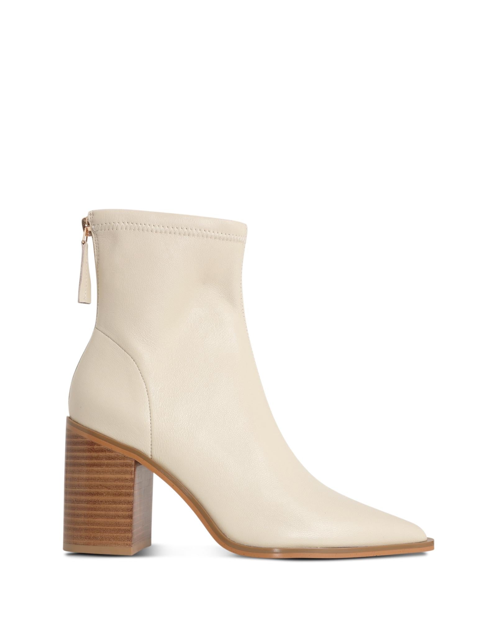 Saylor Oat 9cm Block Heel Ankle Boot with Point Toe