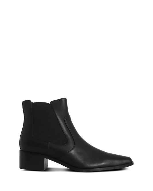 Tahoe Black 4cm Ankle Boot with Elastic Gusset and Point Toe 